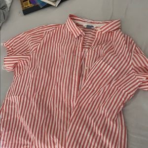 Button up short sleeve top